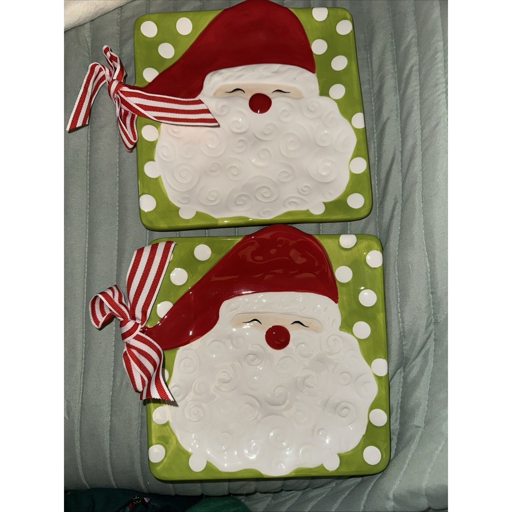 Mud Pie Santa Plate For Cookies, Appetizers Christmas (2)